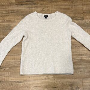 Gray Long Sleeve Cashmere Swearer